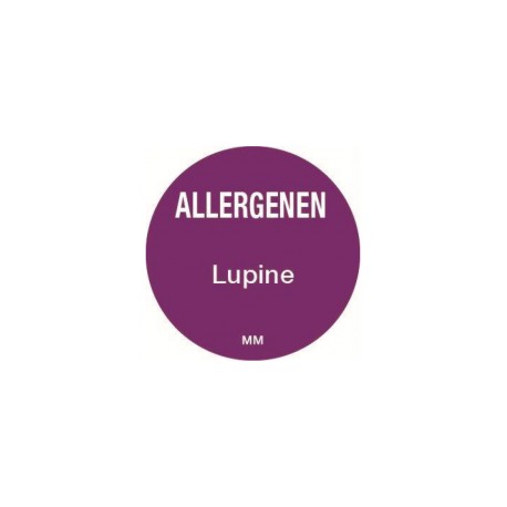 Allergie sticker 'Lupine' rond 25 mm, 1000/rol