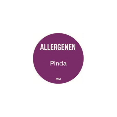 Allergie sticker 'Pinda' rond 25 mm, 1000/rol