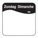 Vol. Oplosbare Sticker 'Zondag' 25mm, 500/rol