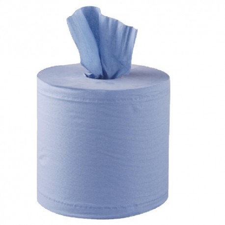 Centrefeed Handdoekrollen blauw, 6 rollen