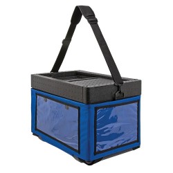 Beach Box met textielen tas blauw
